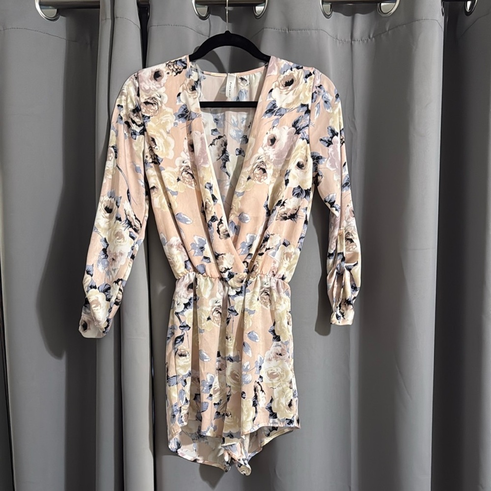 Floral V-Neck Romper